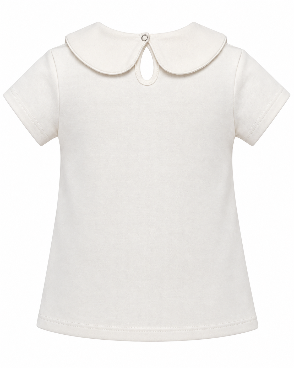 Camiseta Infantil Pima Gola de Tecido Branca