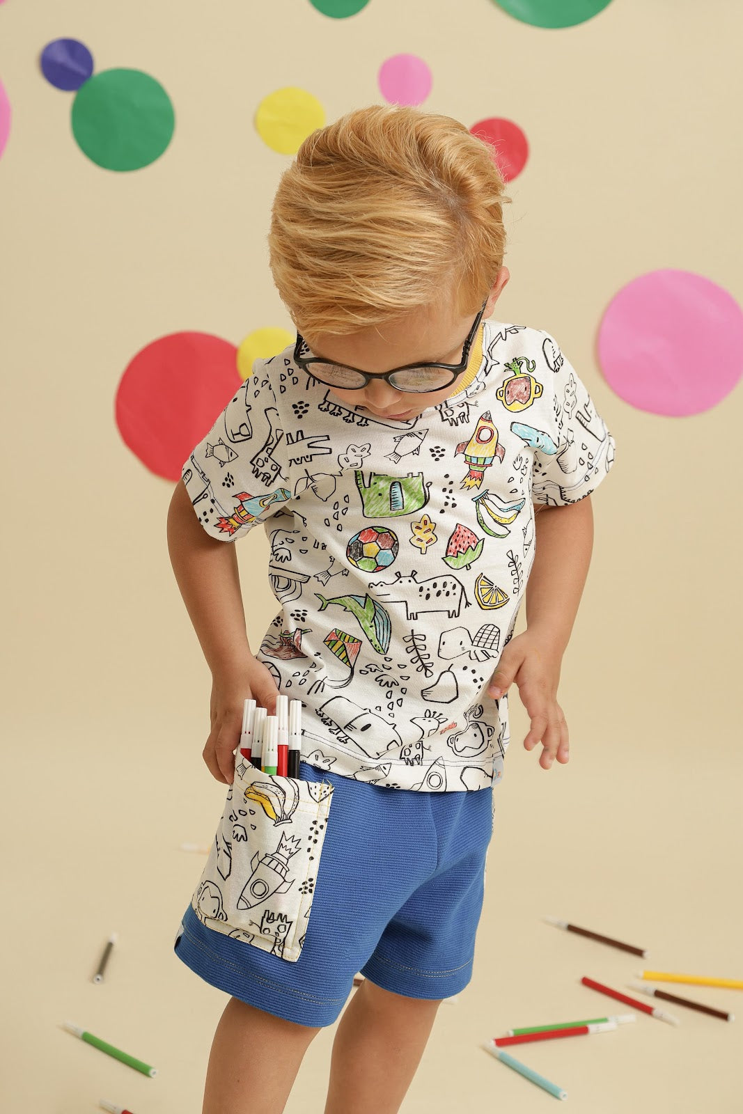 Conjunto Infantil Pinta & Lava para Colorir