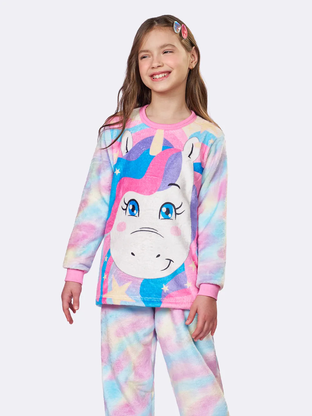 Pijama Fleece Unicórnio Tie-Dye | Lili Picolé
