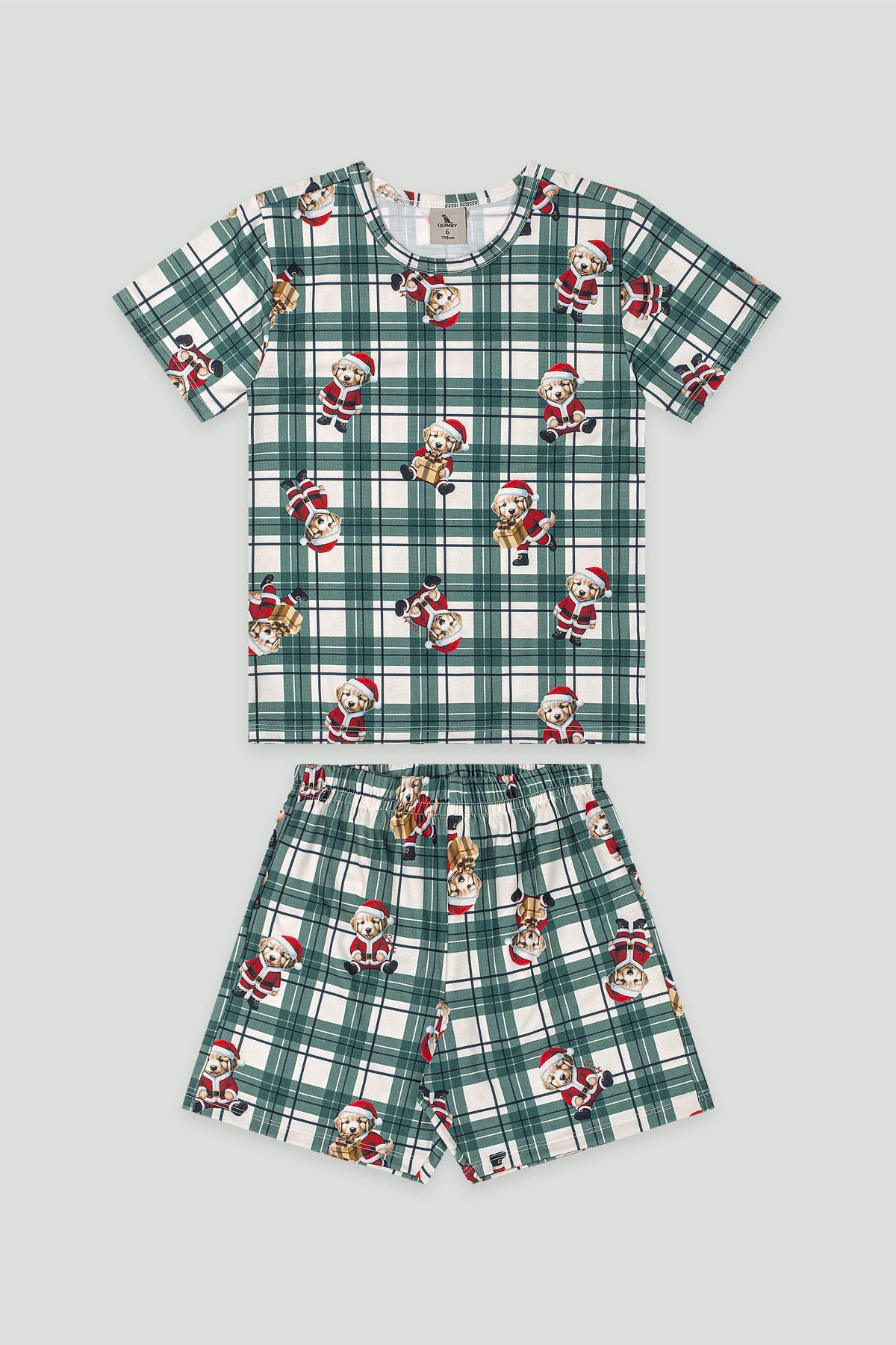 Pijama Infantil Natal Camiseta e Bermuda Menino | Lili Picolé