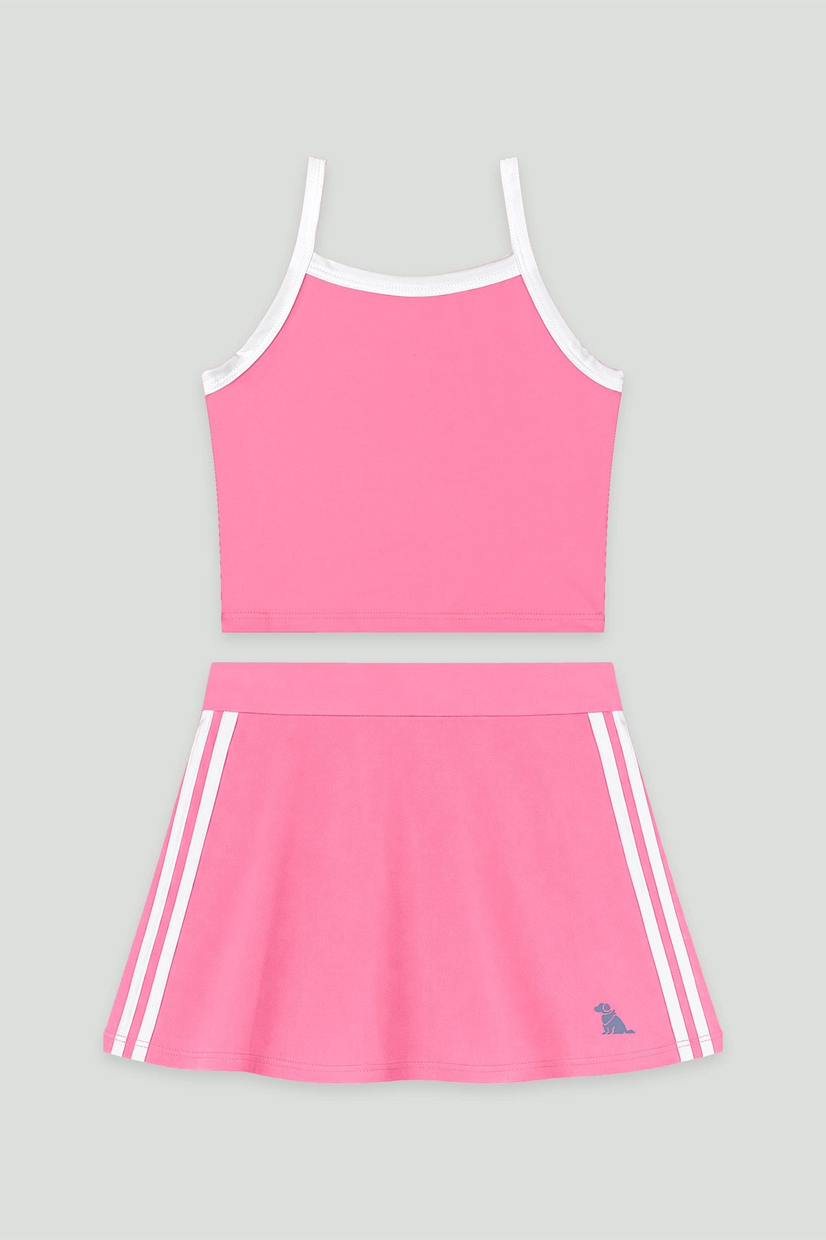 Conjunto Infantil Fitness Blusa e Saia-Short Rosa | Lili Picolé