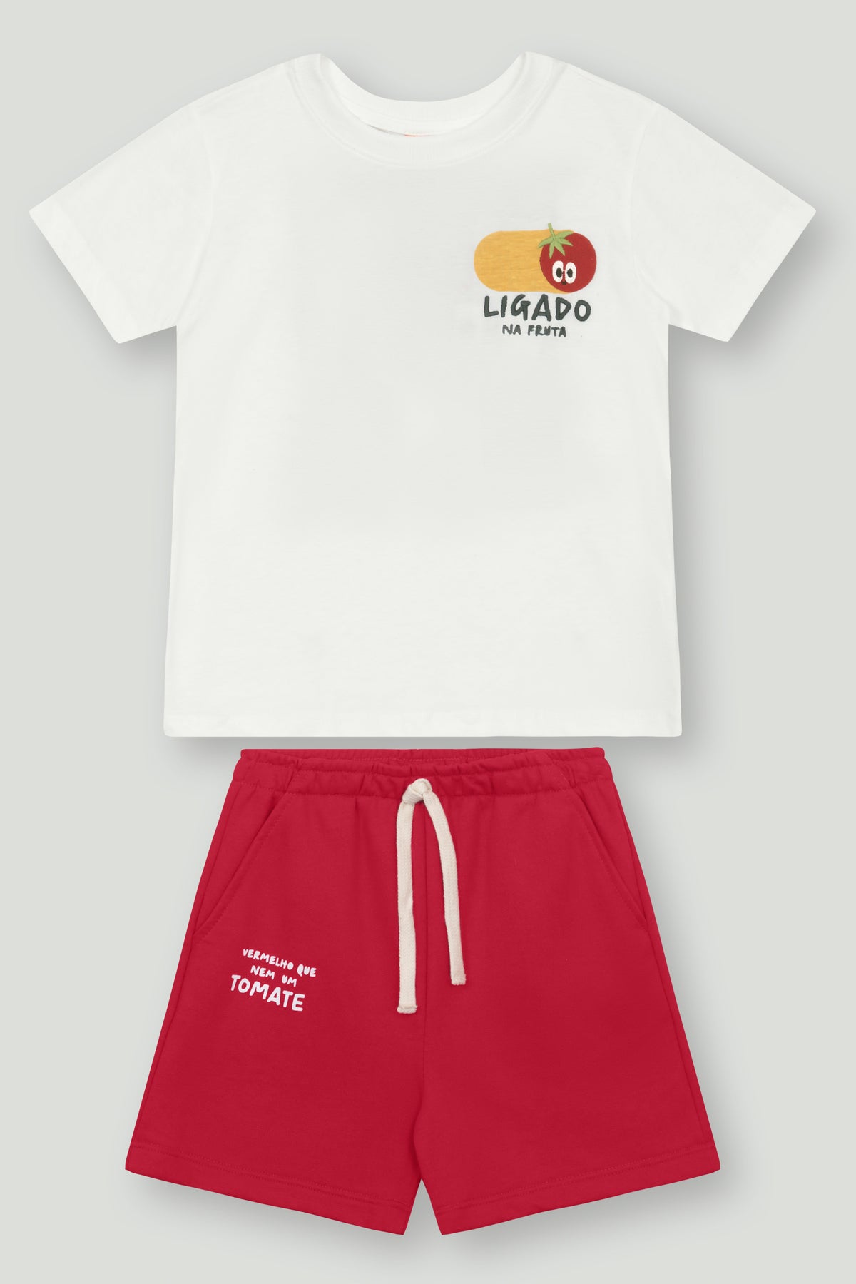 Conjunto Infantil Camiseta e Short Tomate | Lili Picolé