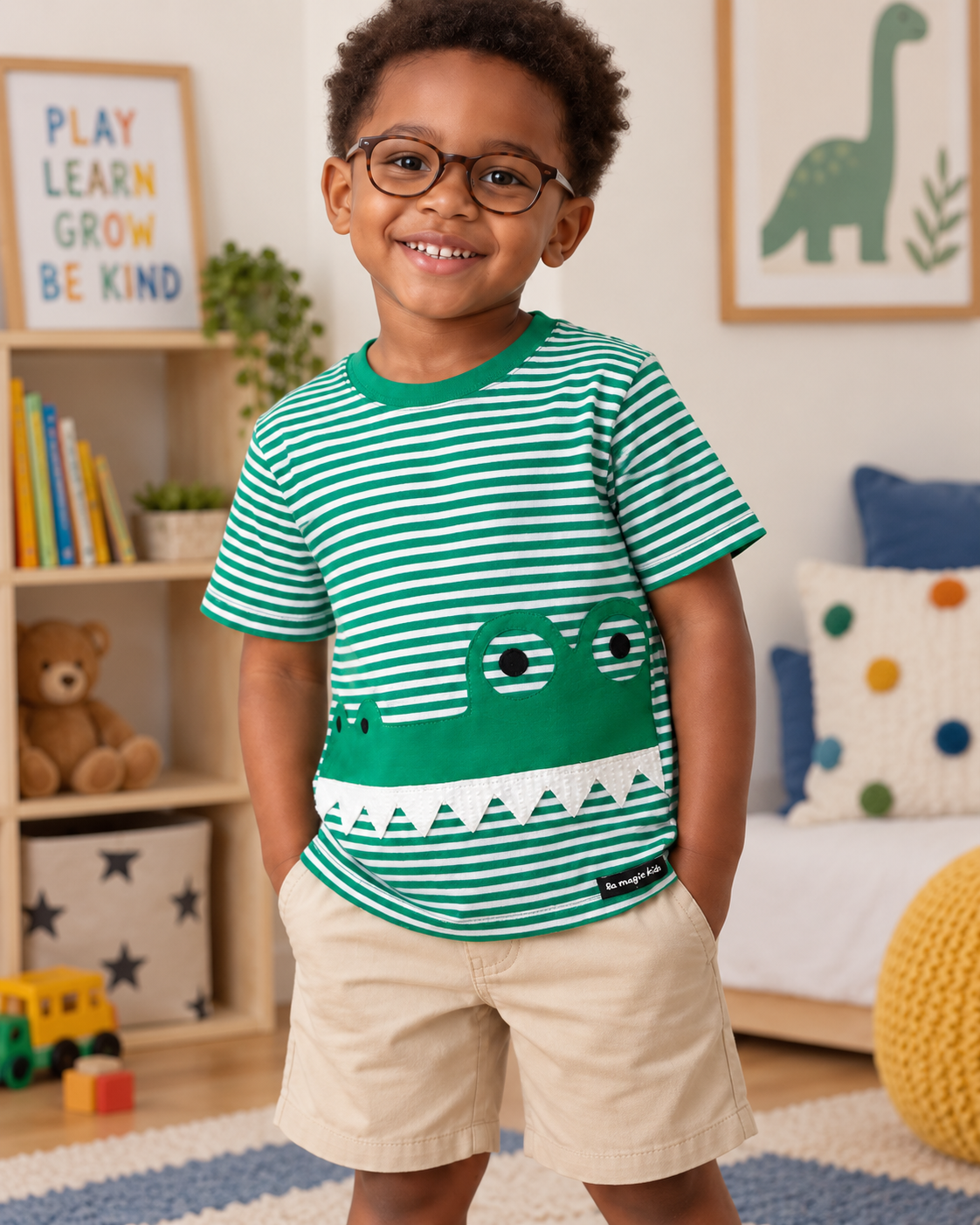 Camiseta Infantil Jacaré Verde | Lili Picolé
