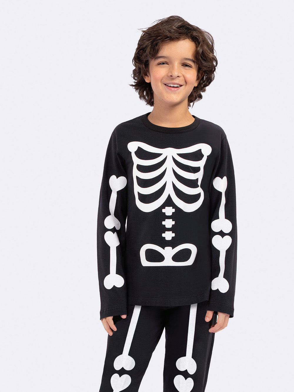 Pijama Infantil Esqueleto que Brilha no Escuro | Lili Picolé
