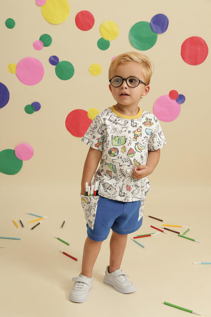 Conjunto Infantil Pinta & Lava para Colorir