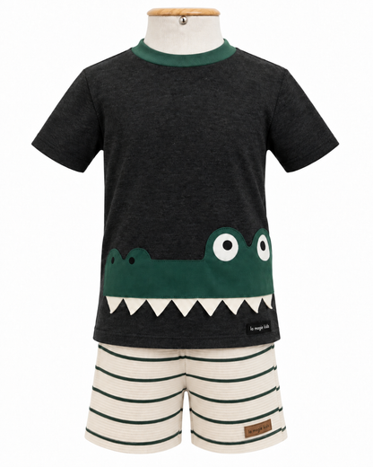 Conjunto Infantil Jacaré Verde