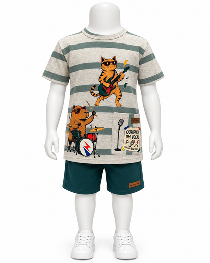 Conjunto Infantil Vocal Preto e Branco