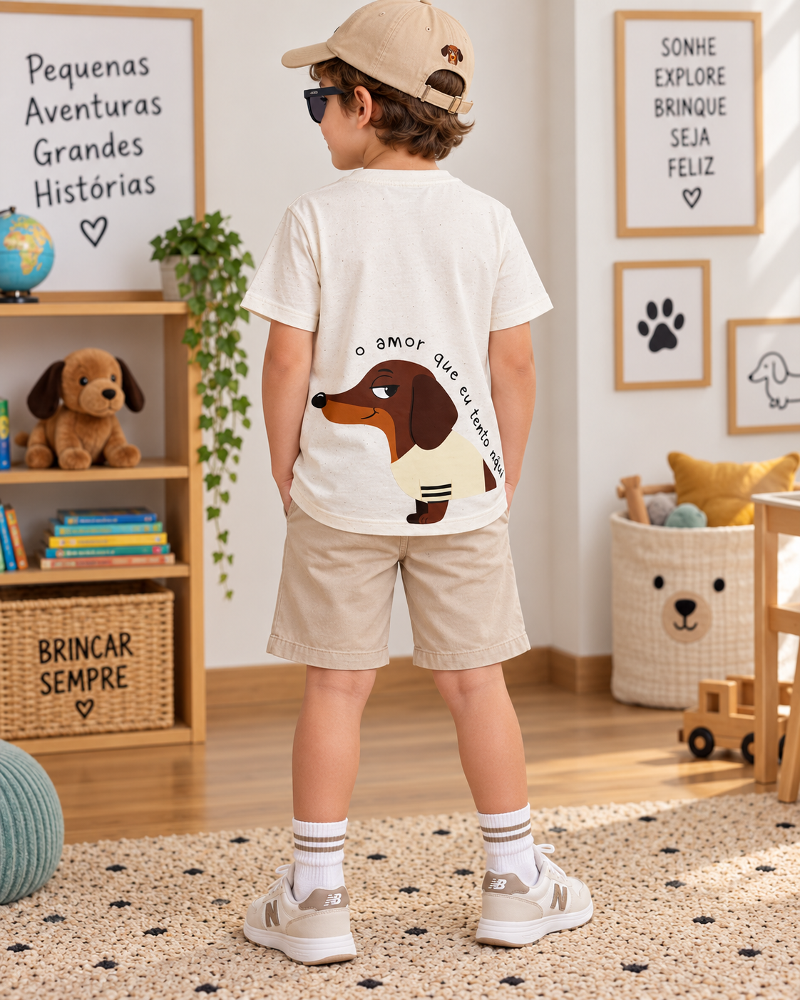 Camiseta Infantil Pet com Bolso Frontal | Lili Picolé