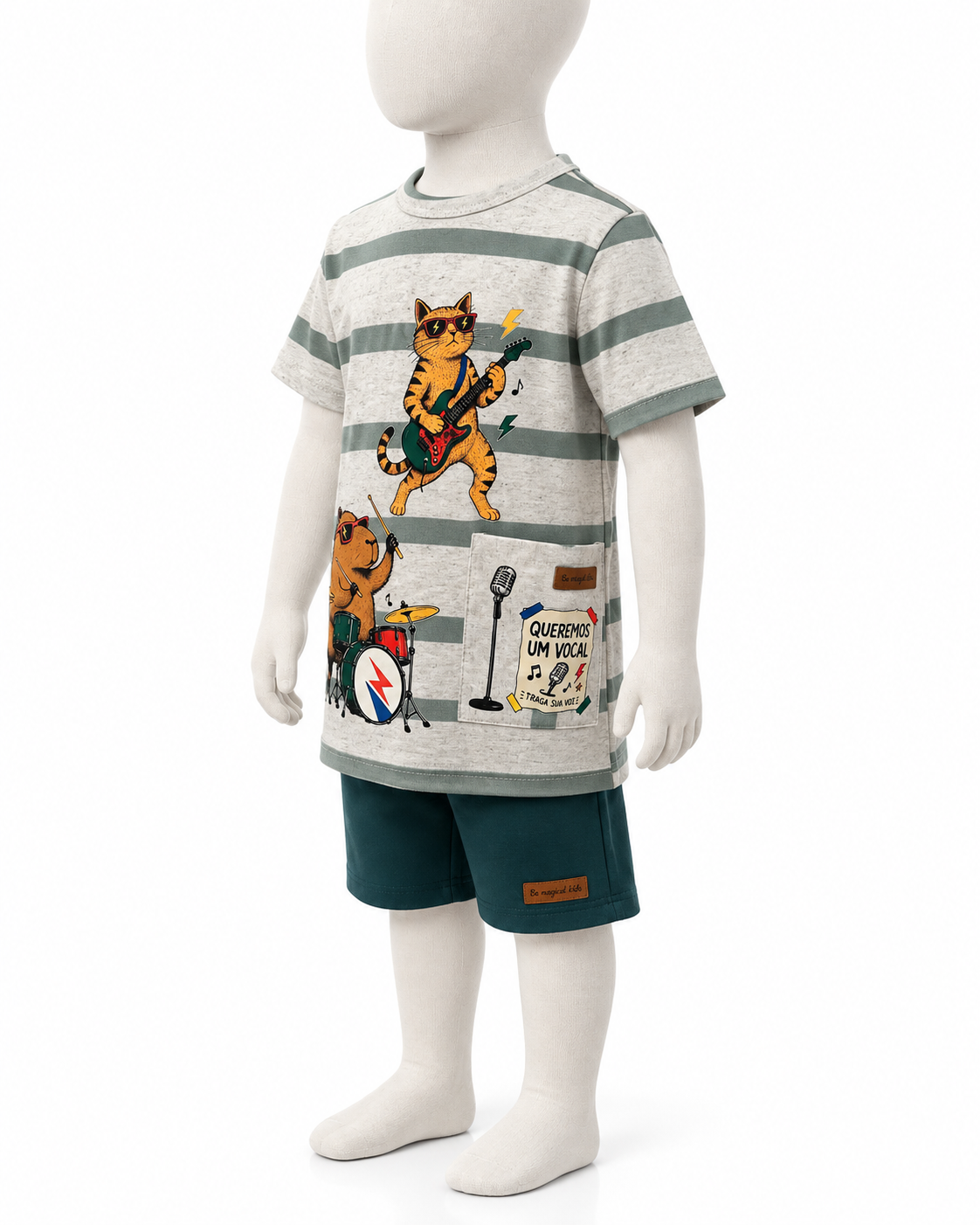 Conjunto Infantil Vocal Preto e Branco