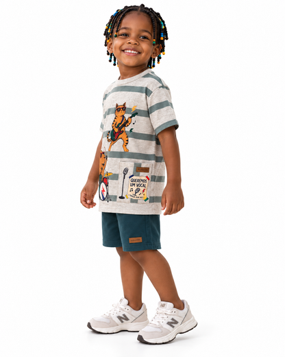 Conjunto Infantil Vocal Preto e Branco