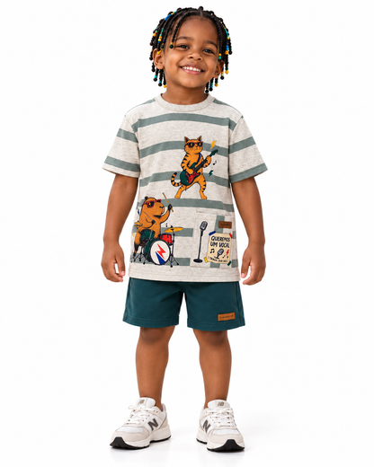Conjunto Infantil Vocal Preto e Branco