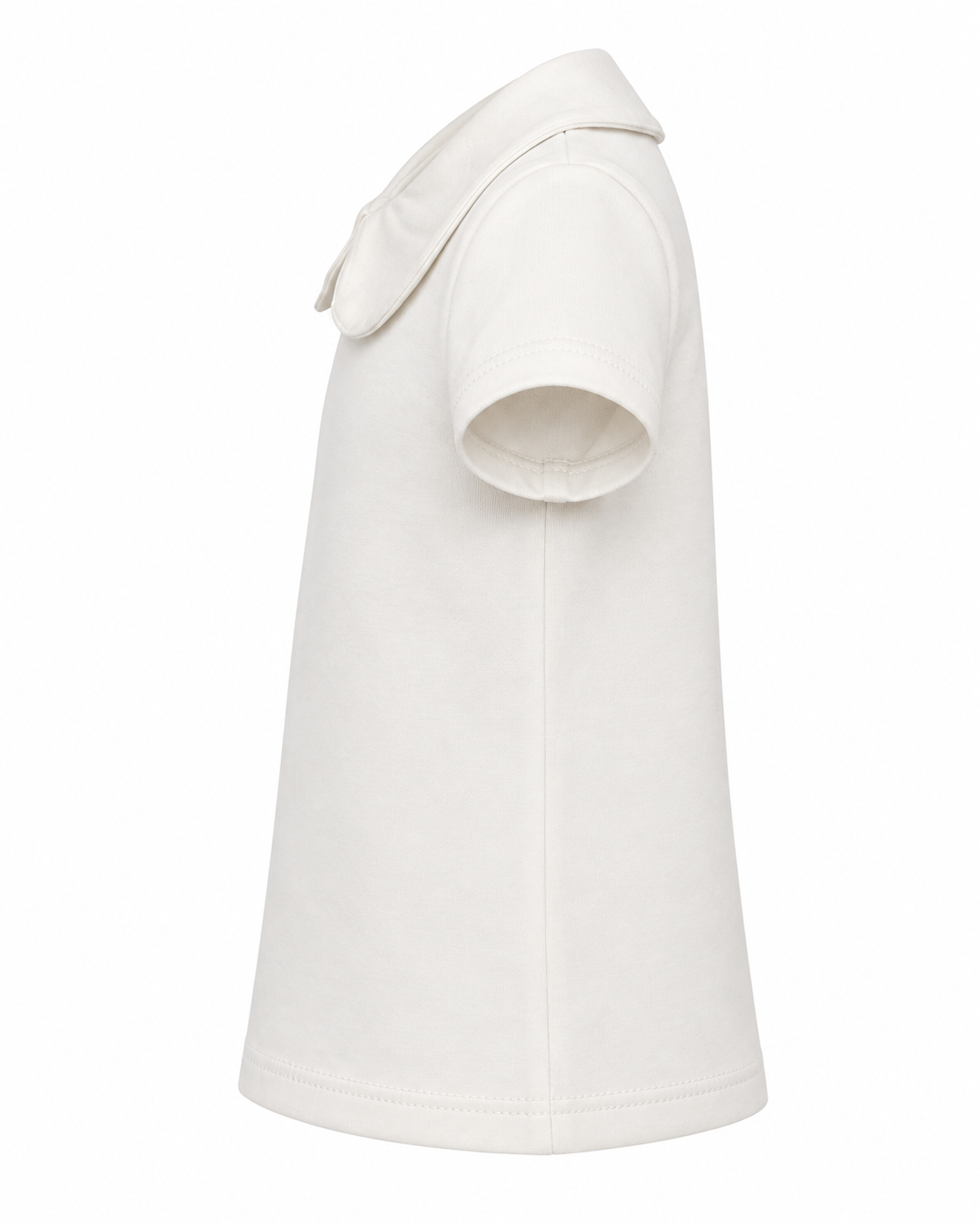 Camiseta Infantil Pima Gola de Tecido Branca
