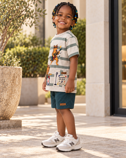 Conjunto Infantil Vocal Preto e Branco
