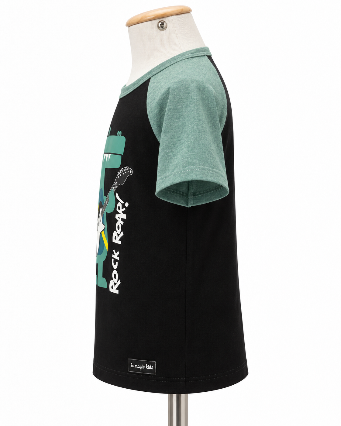 Camiseta Infantil Rock Dino Preta