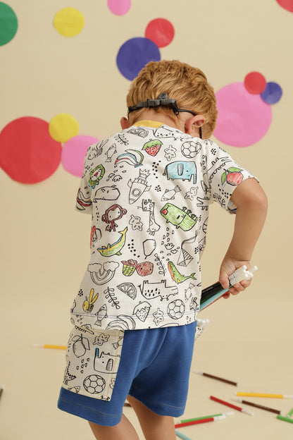 Conjunto Infantil Pinta & Lava para Colorir