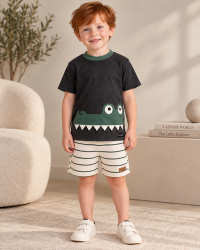 Conjunto Infantil Jacaré Verde