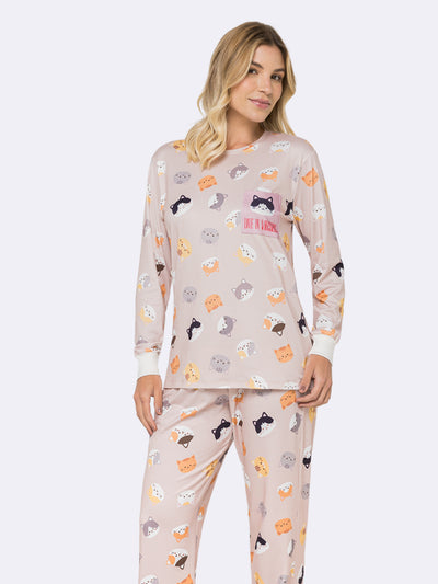 Pijama Adulto Feminino Cat Amour Perfect Touch | Lili Picolé