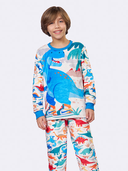 Pijama Fleece Dinossauros Coloridos | Lili Picolé