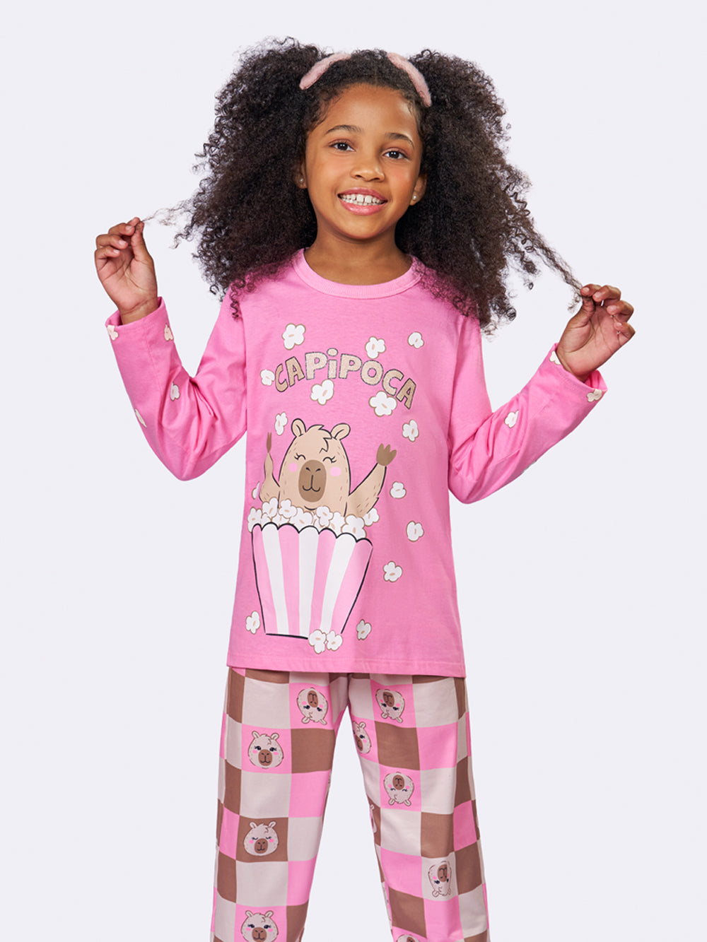 Pijama Infantil Capivara Capipoca Glitter | Lili Picolé