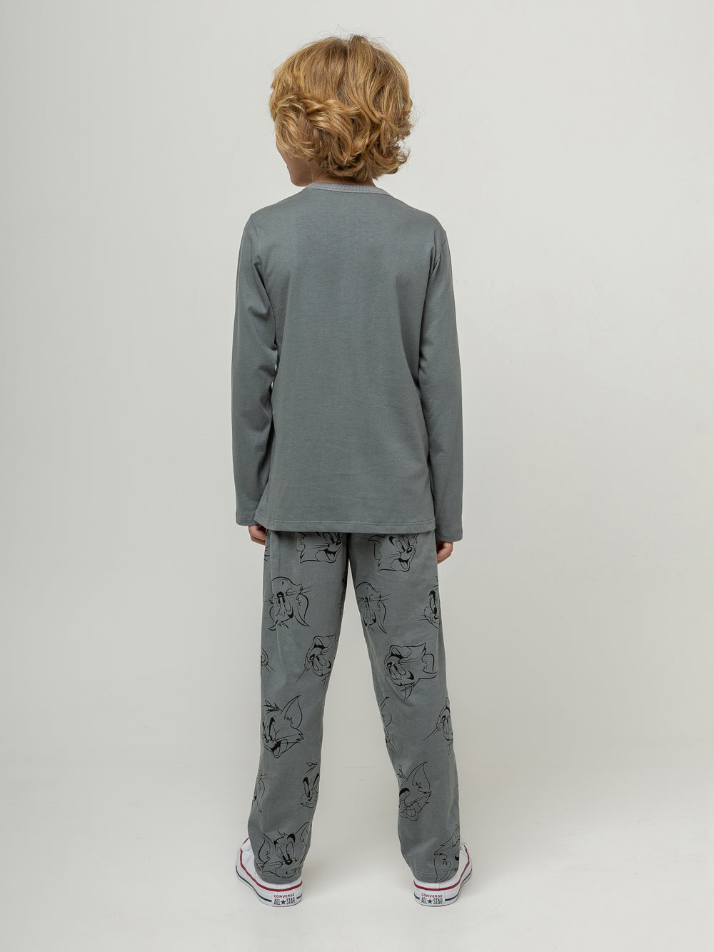 Pijama Infantil Tom e Jerry Cinza Algodão | Lili Picolé