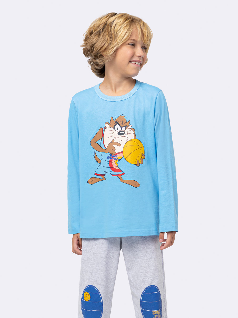 Pijama Infantil Space Jam Taz Manga Longa | Lili Picolé
