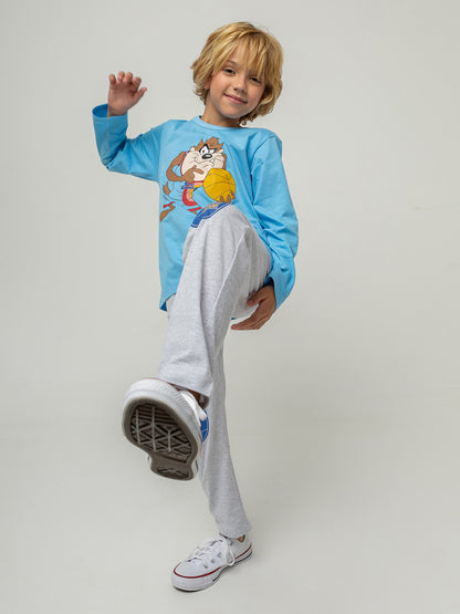 Pijama Infantil Space Jam Taz Manga Longa | Lili Picolé