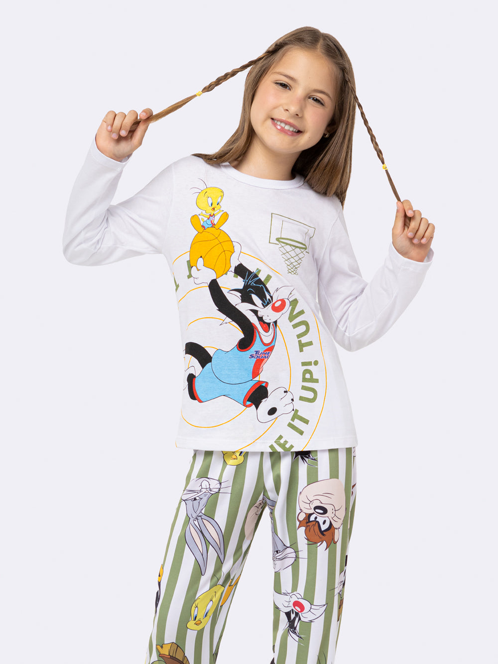 Pijama Infantil Looney Tunes Manga Longa | Lili Picolé