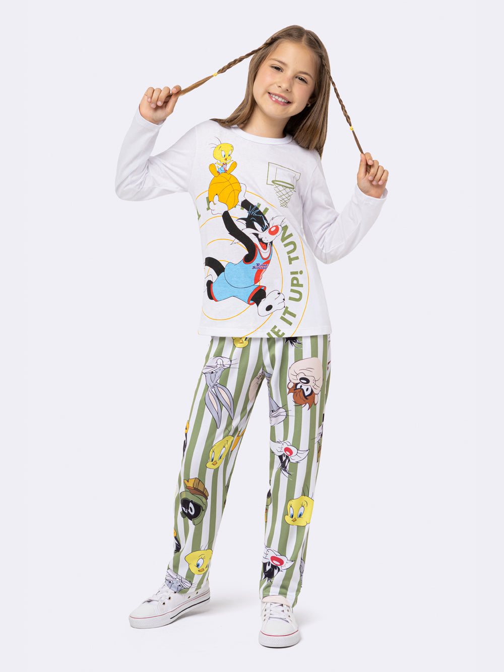 Pijama Infantil Looney Tunes Manga Longa | Lili Picolé