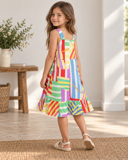 Vestido Infantil Praia Colorido | Lili Picolé