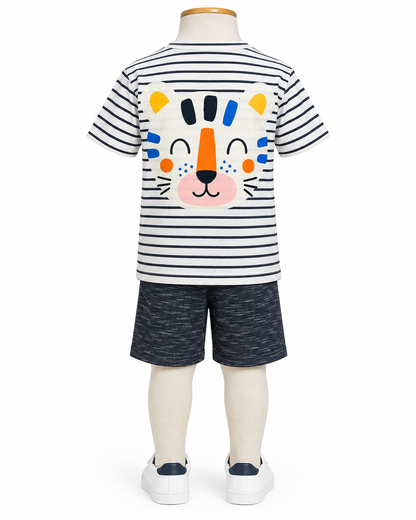 Conjunto Infantil Gatigre Branco e Preto | Lili Picolé