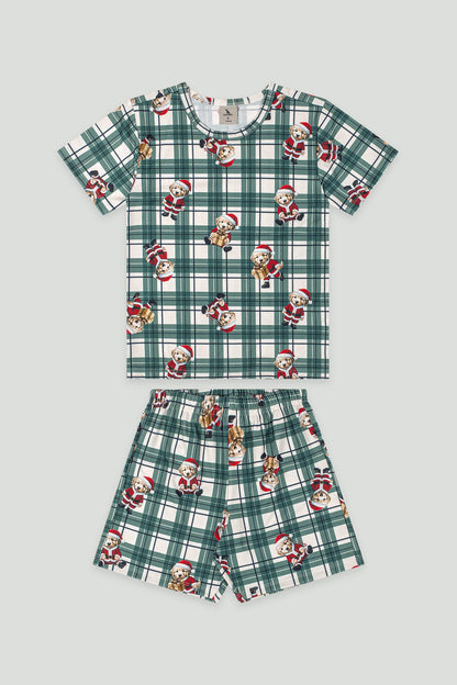 Pijama Infantil Natal Camiseta e Bermuda Menino | Lili Picolé
