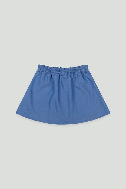 Conjunto Infantil Ribana Listrado com Saia e Short | Lili Picolé