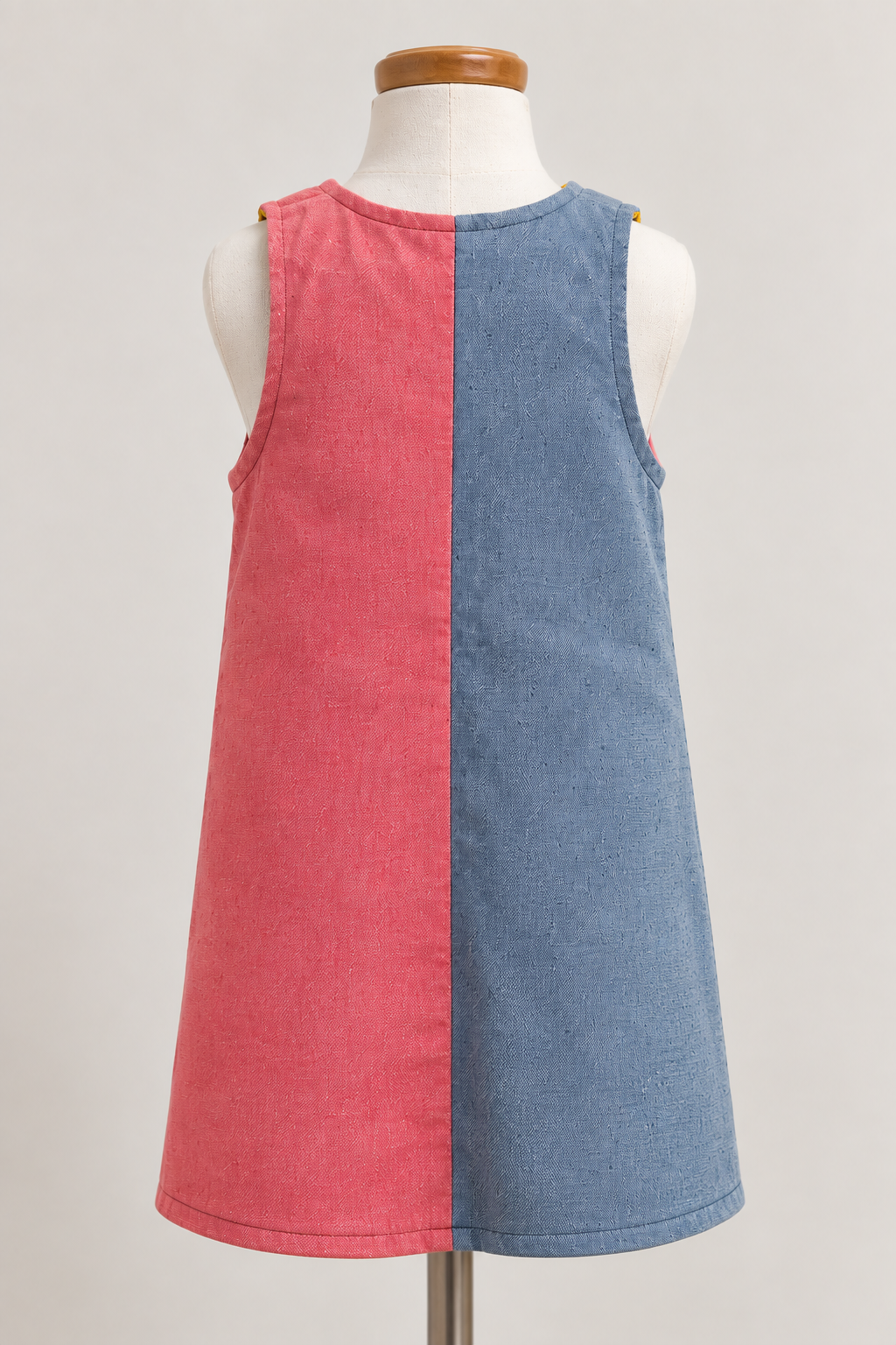 Salopete Dupla Face Bordô e Jeans | Lili Picolé