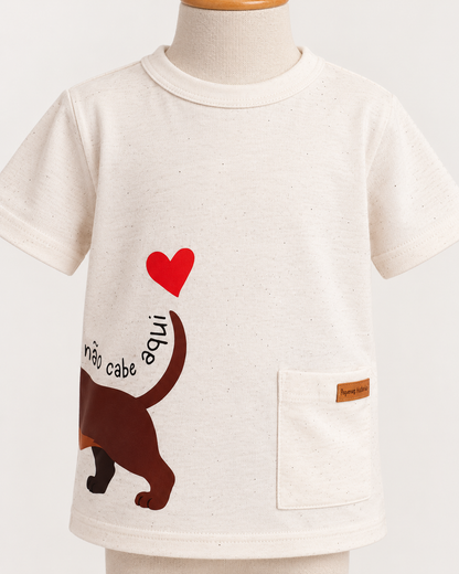 Camiseta Infantil Pet com Bolso Frontal | Lili Picolé