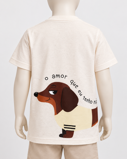 Camiseta Infantil Pet com Bolso Frontal | Lili Picolé