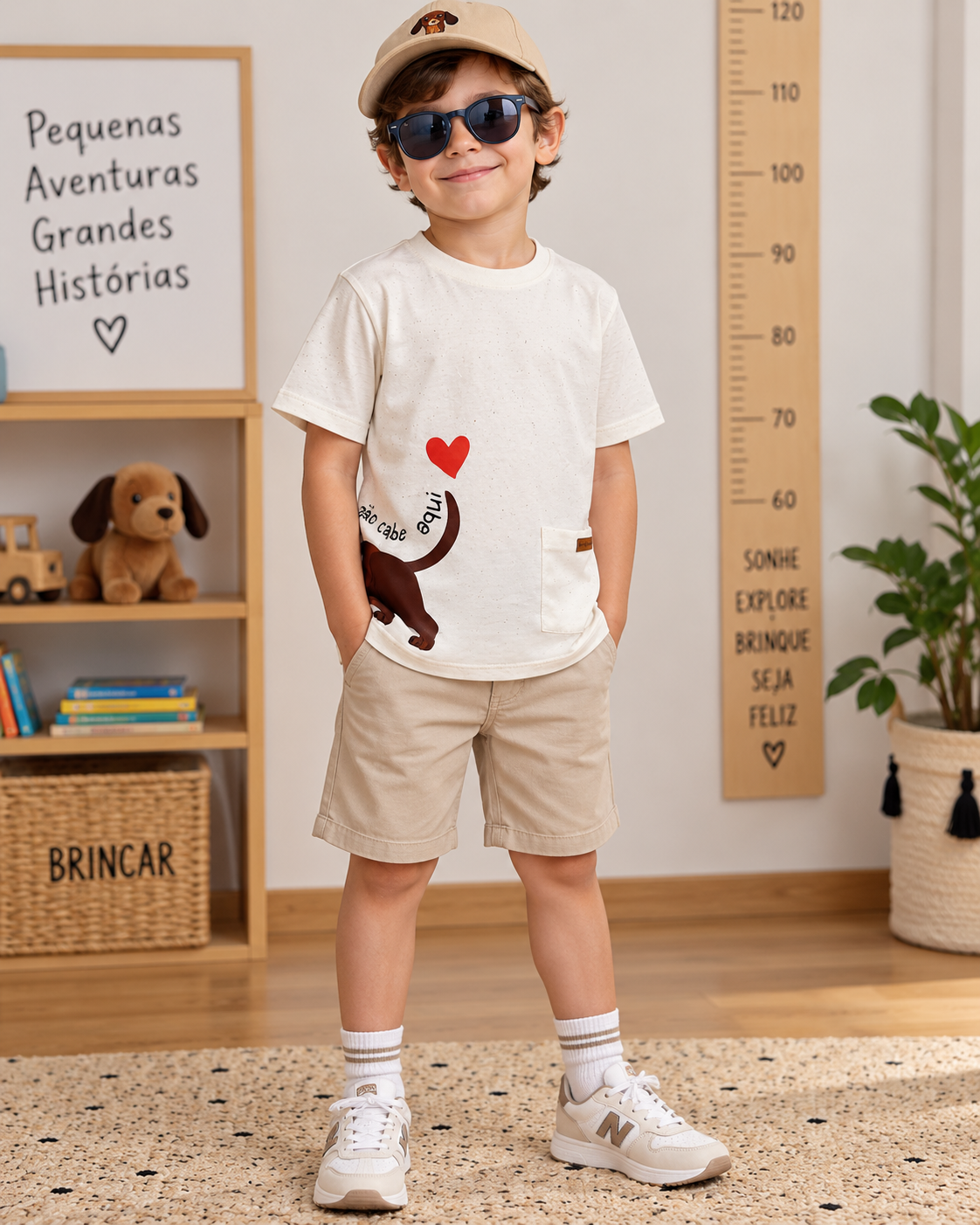 Camiseta Infantil Pet com Bolso Frontal | Lili Picolé