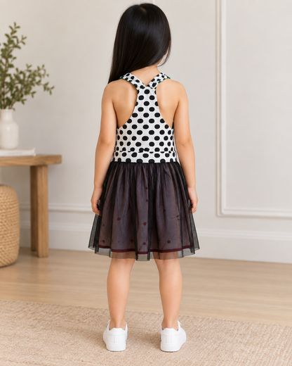 Vestido Dupla Face Tule e Morango | Lili Picolé