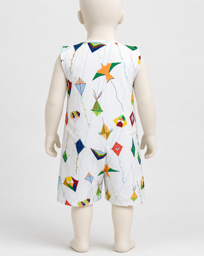 Macacão Infantil Pipa Branco | Lili Picolé