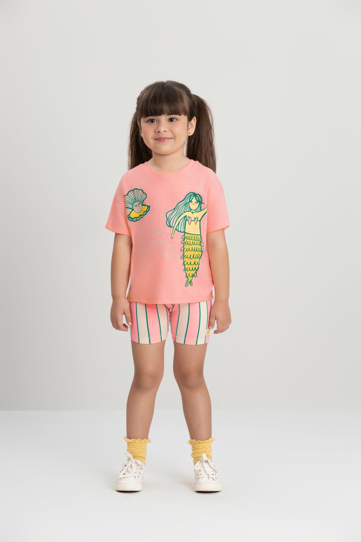 Conjunto Infantil Camiseta e Short Sereia | Lili Picolé