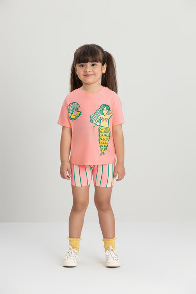 Conjunto Infantil Camiseta e Short Sereia | Lili Picolé