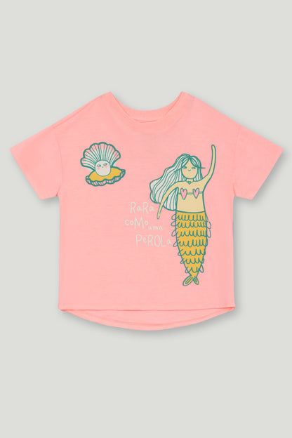 Conjunto Infantil Camiseta e Short Sereia | Lili Picolé