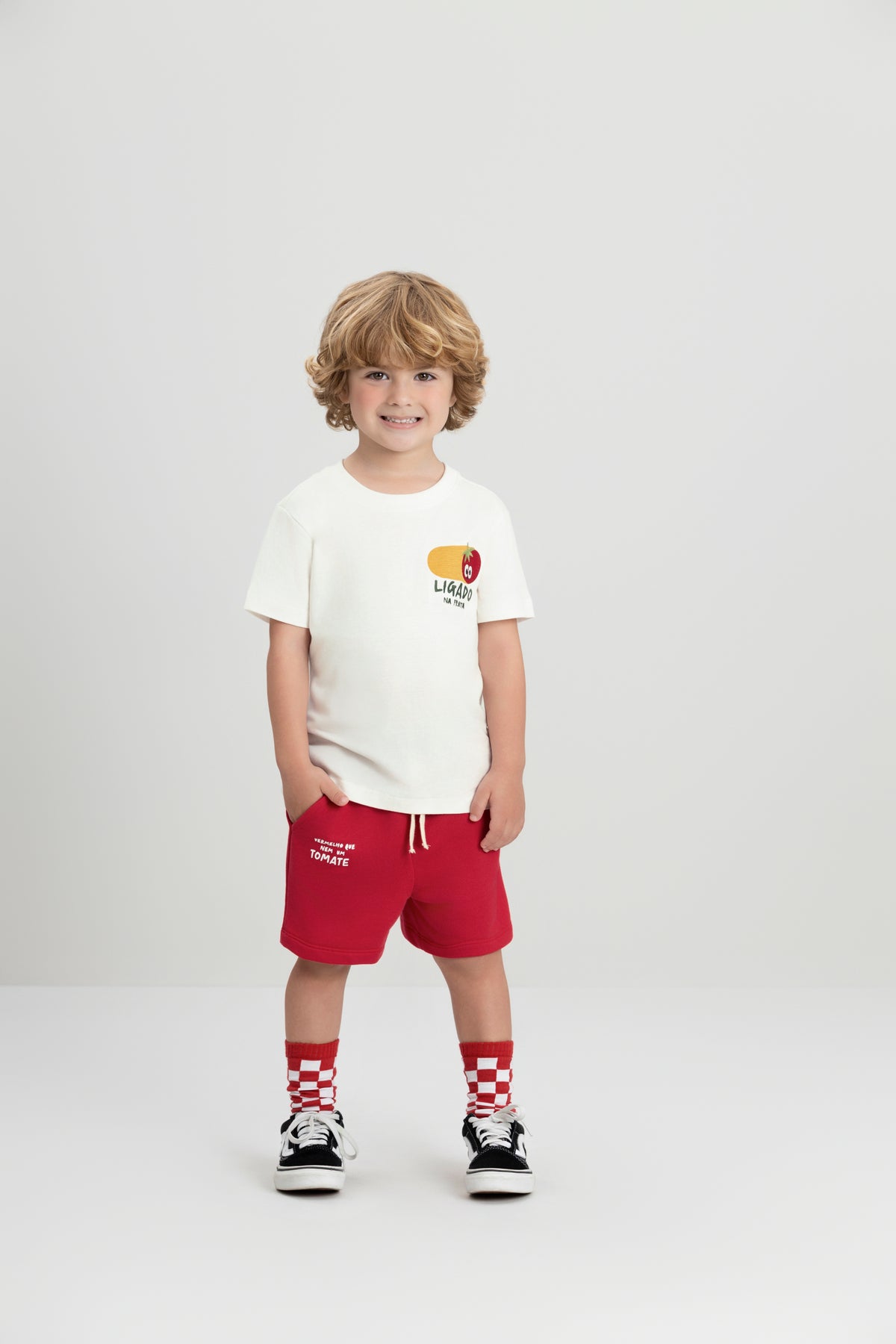 Conjunto Infantil Camiseta e Short Tomate | Lili Picolé