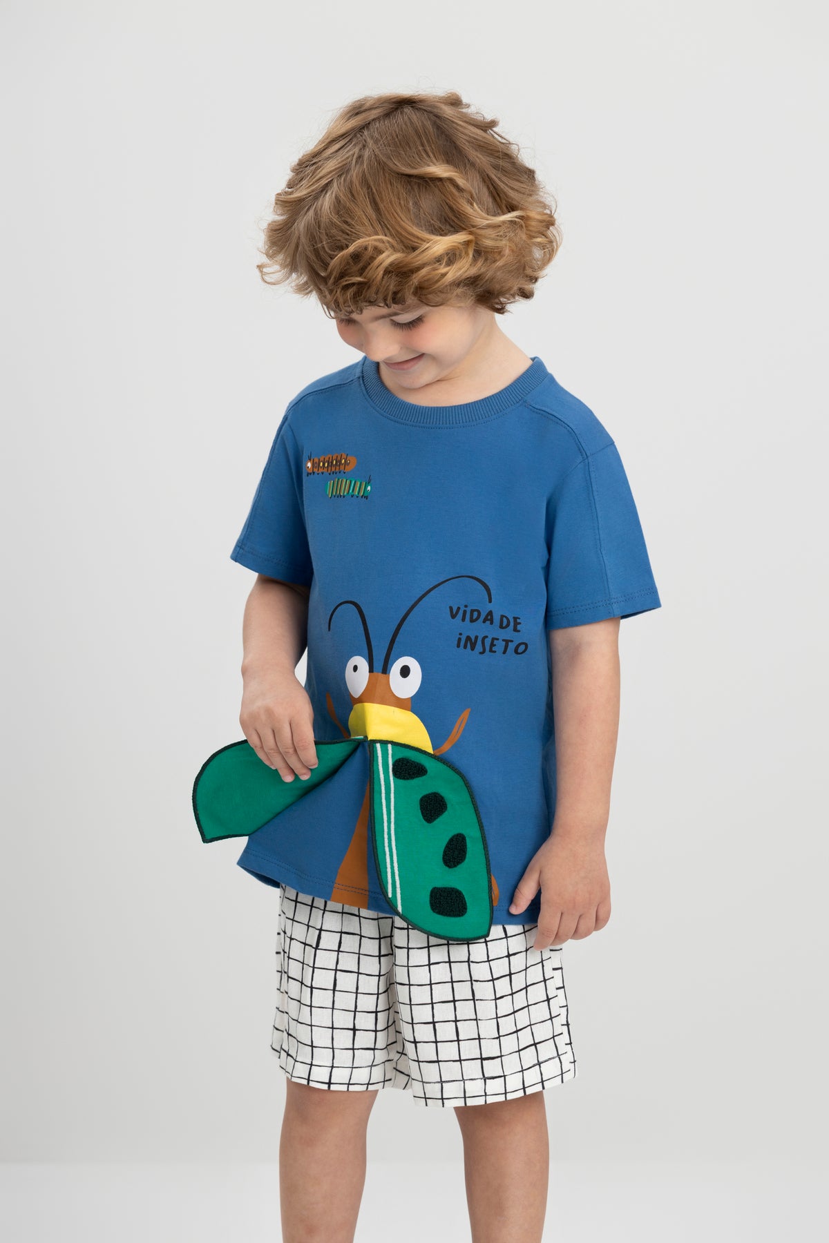 Conjunto Infantil Camiseta e Short Inseto | Lili Picolé