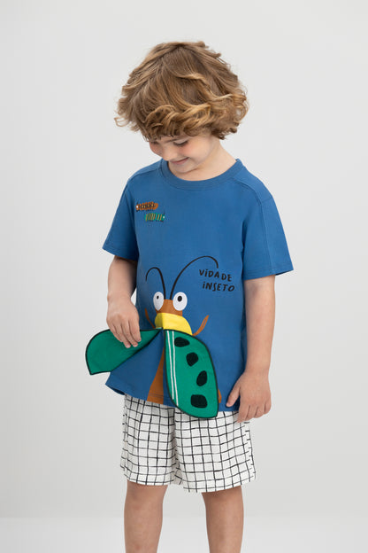 Conjunto Infantil Camiseta e Short Inseto | Lili Picolé