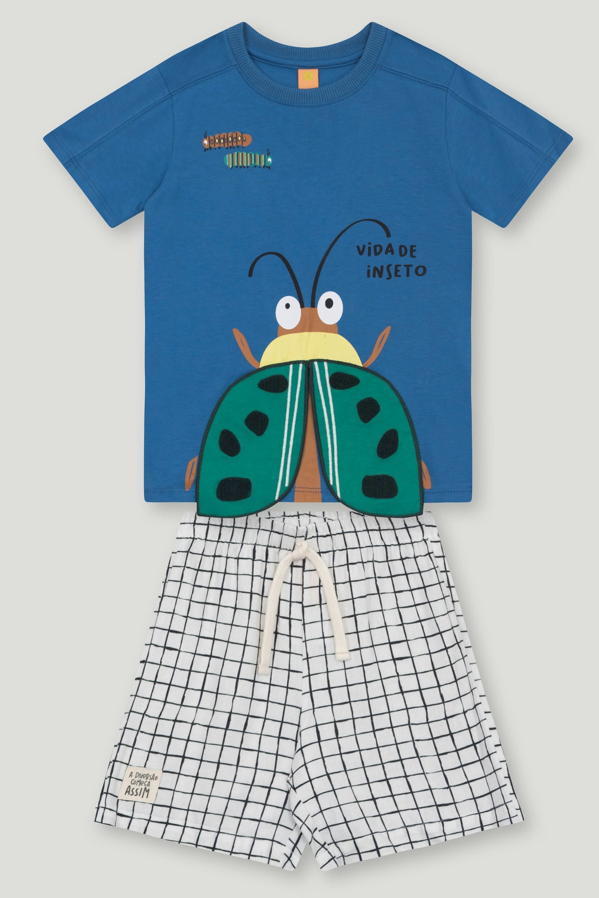 Conjunto Infantil Camiseta e Short Inseto | Lili Picolé