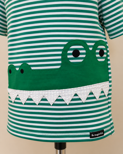 Camiseta Infantil Jacaré Verde | Lili Picolé