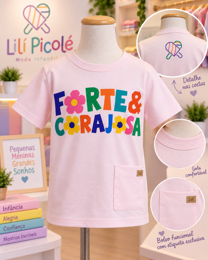 Camiseta Infantil Rosa | Lili Picolé