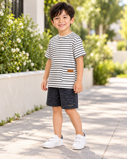 Conjunto Infantil Gatigre Branco e Preto | Lili Picolé