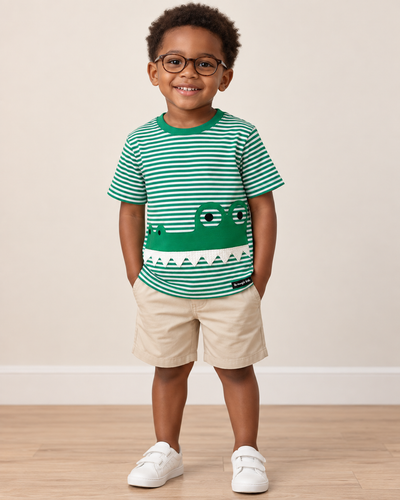 Camiseta Infantil Jacaré Verde | Lili Picolé