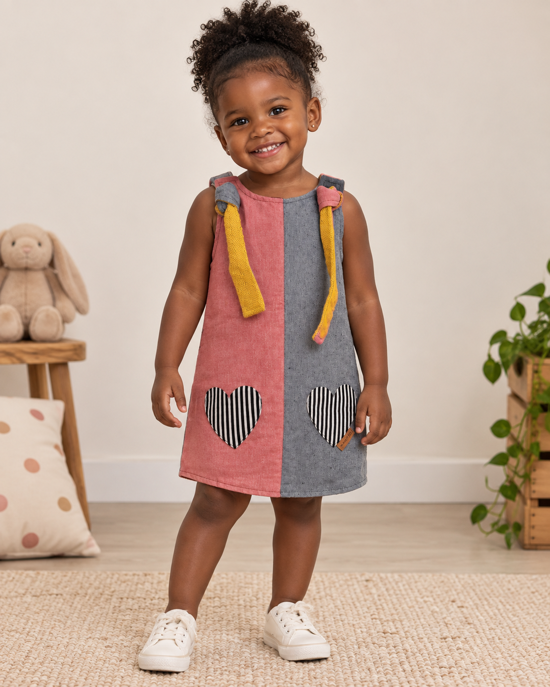 Salopete Dupla Face Bordô e Jeans | Lili Picolé